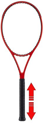 Extended tennis racquet